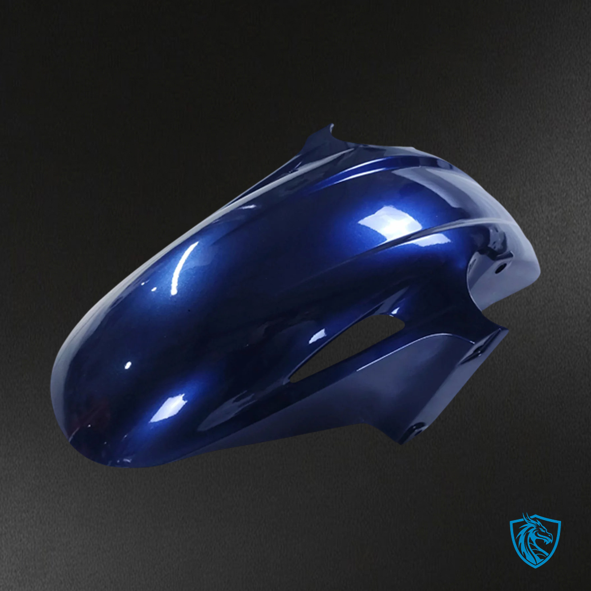 Honda VFR800 (2002-2013) Blue & White Style 1 ABS Fairing Kit - Side Panel View