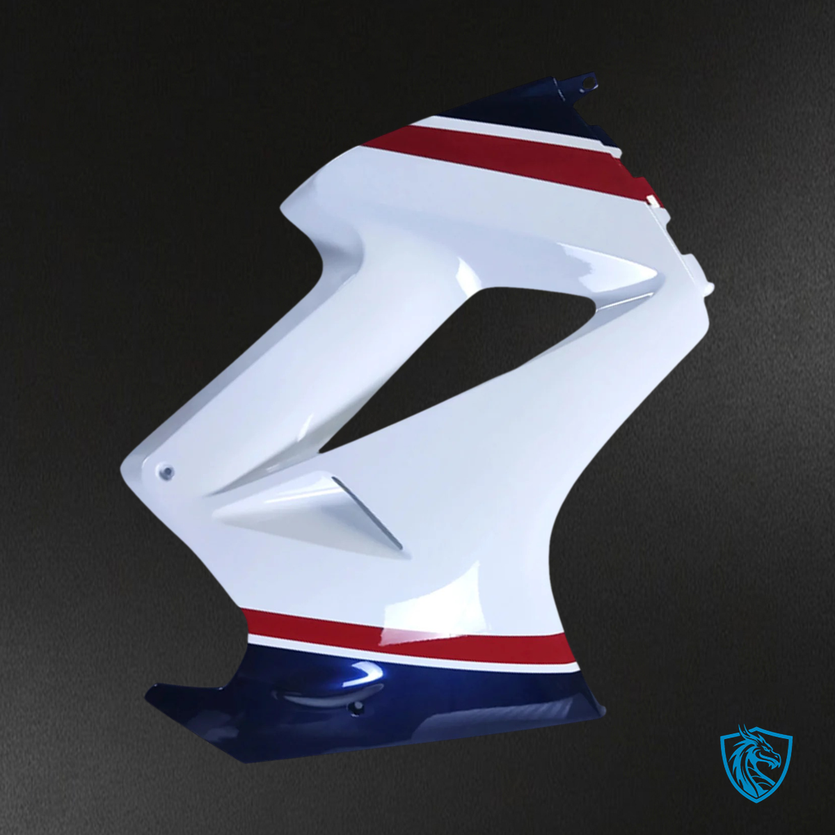 Honda VFR800 (2002-2013) Blue & White Style 1 ABS Fairing Kit - Full Kit View