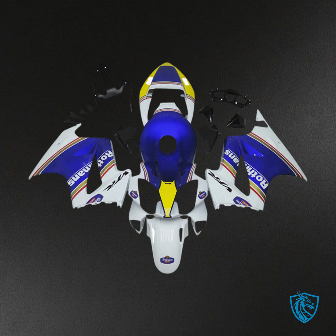 Honda VFR800 (2002-2013) Blue & White Style 2 - Fairing Kit