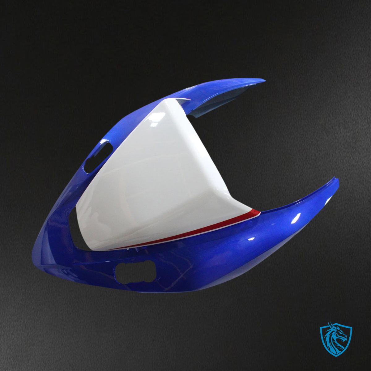 Honda VFR800 (2002-2013) Blue & White Style 3 ABS Fairing Kit - Close-up View