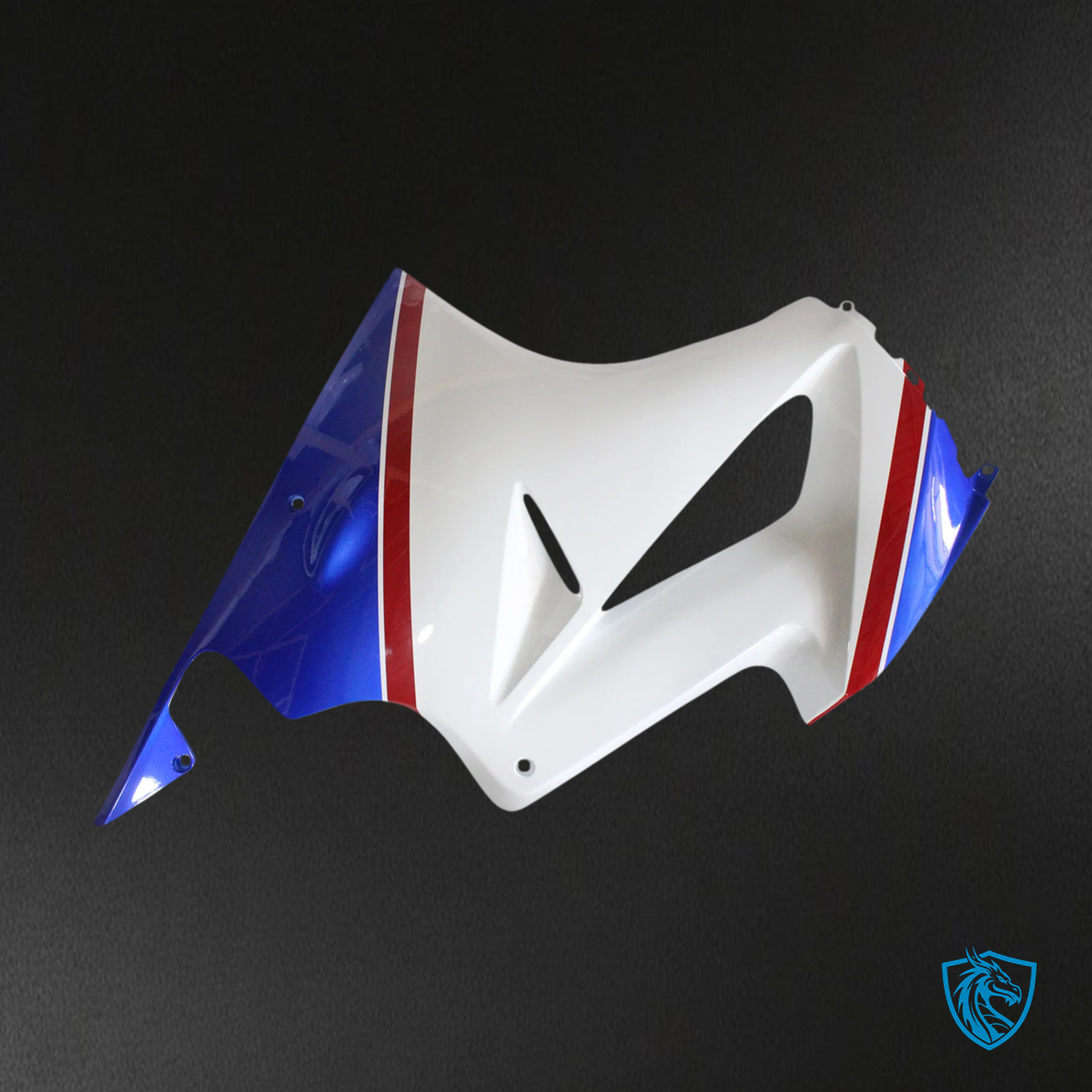 Honda VFR800 (2002-2013) Blue & White Style 3 ABS Fairing Kit - Fitment View