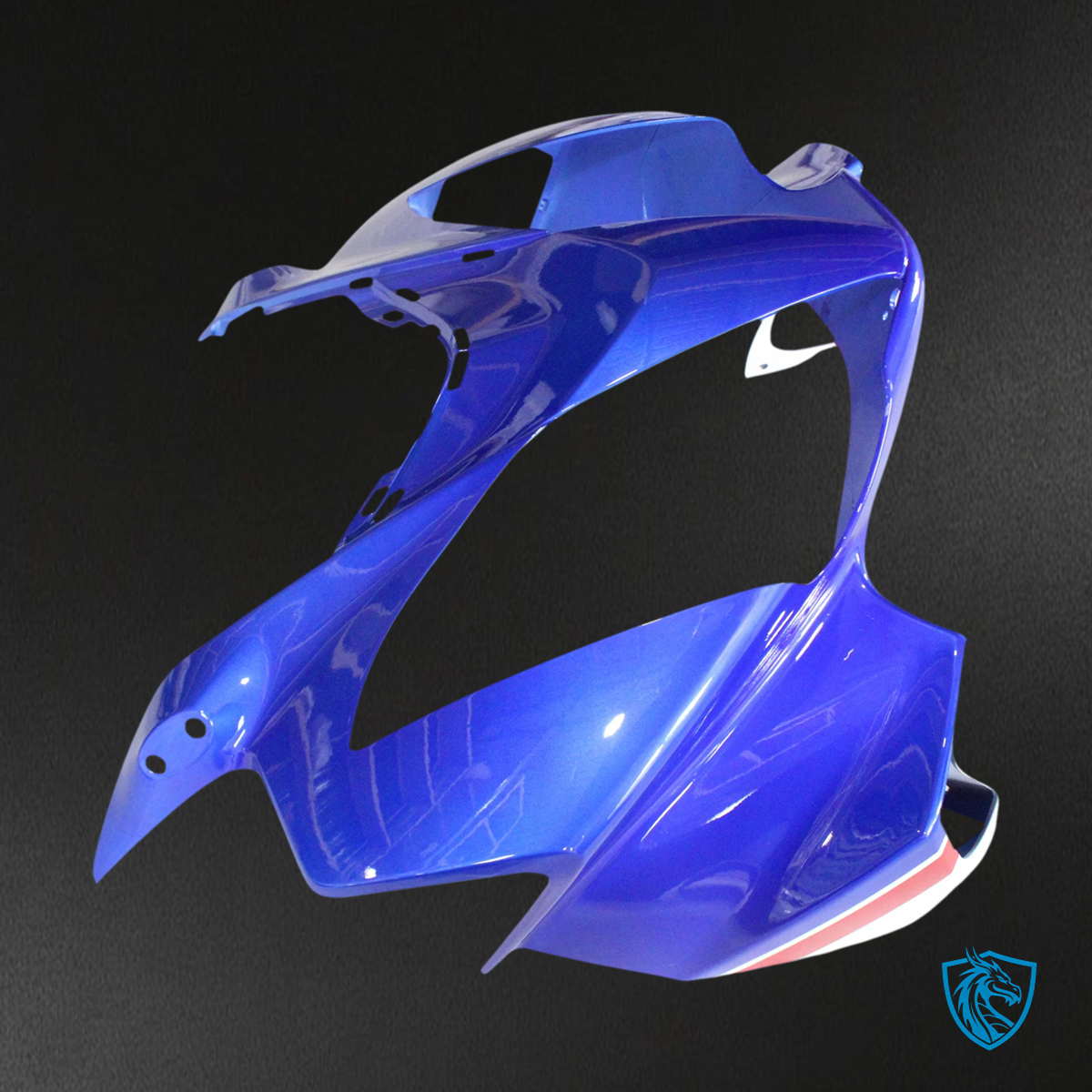 Honda VFR800 (2002-2013) Blue & White Style 3 ABS Fairing Kit - Lower Fairing View