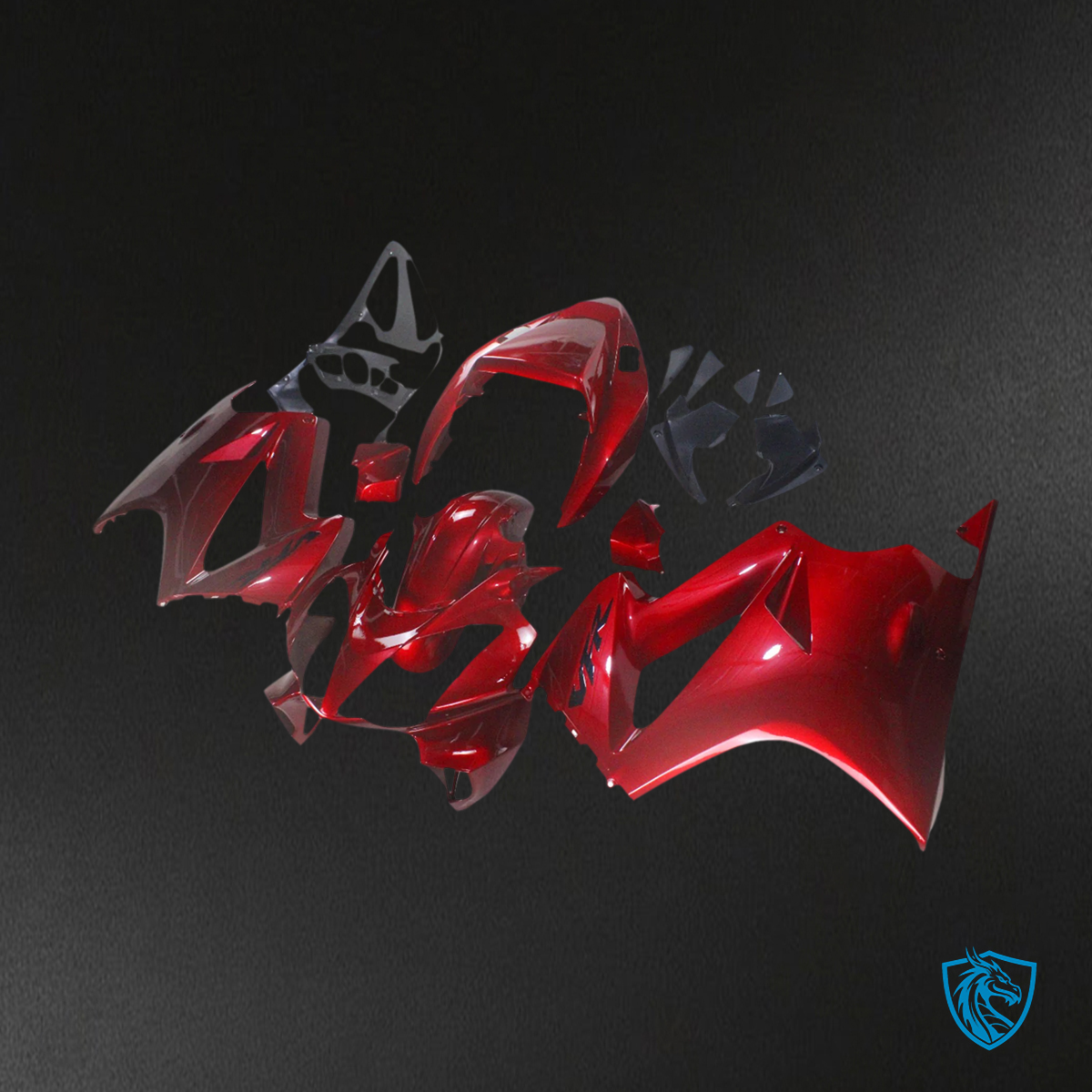 Honda VFR800 2002-2013 Dark Red ABS Fairing Kit - Detail View
