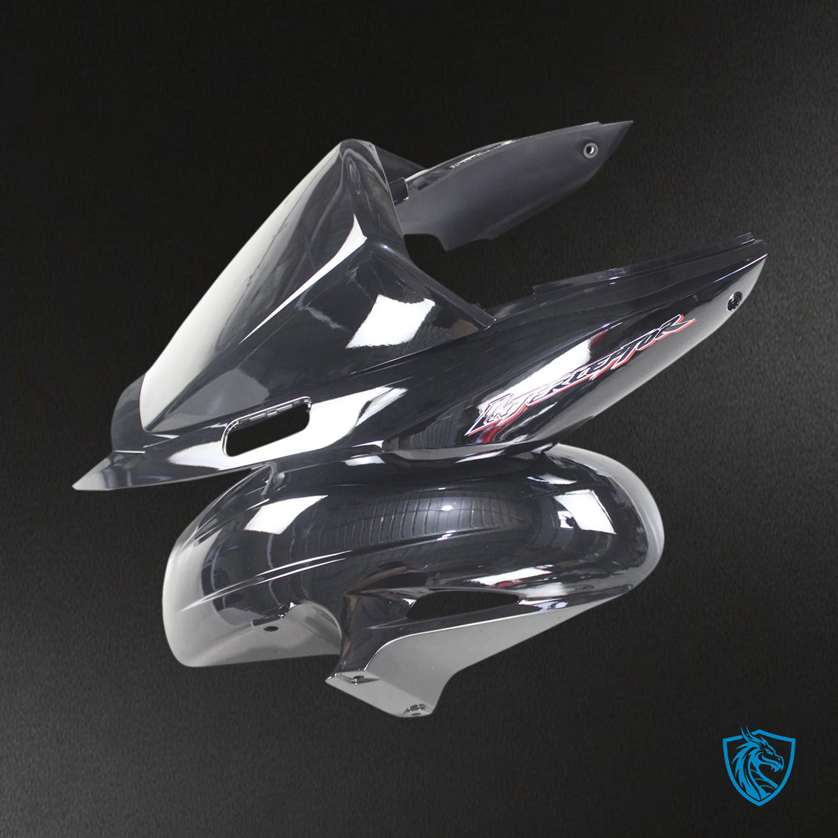 Honda VFR800 2002-2013 Black ABS Fairing Kit, front view