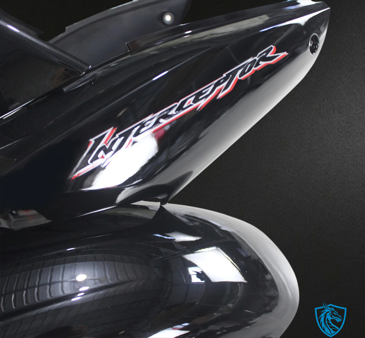 Honda VFR800 2002-2013 Black ABS Fairing Kit, tank cover view