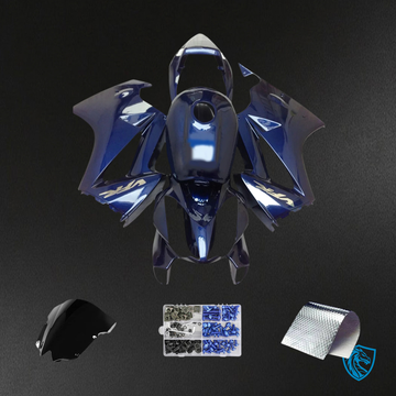 Honda VFR800 (2002-2013) Blue ABS Fairing Kit - Front View