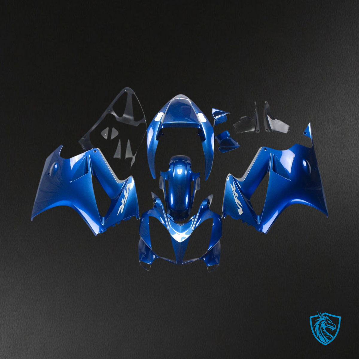 Honda VFR800 (2002-2013) Blue ABS Fairing Kit - Full Kit View