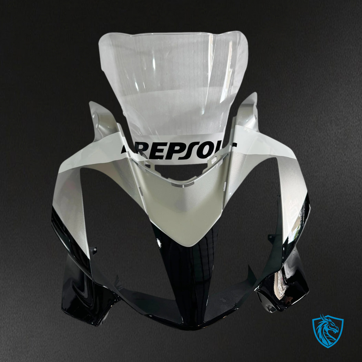 Honda VFR800 (2002-2013) Gray & Black ABS Fairing Kit - Upper Fairing View
