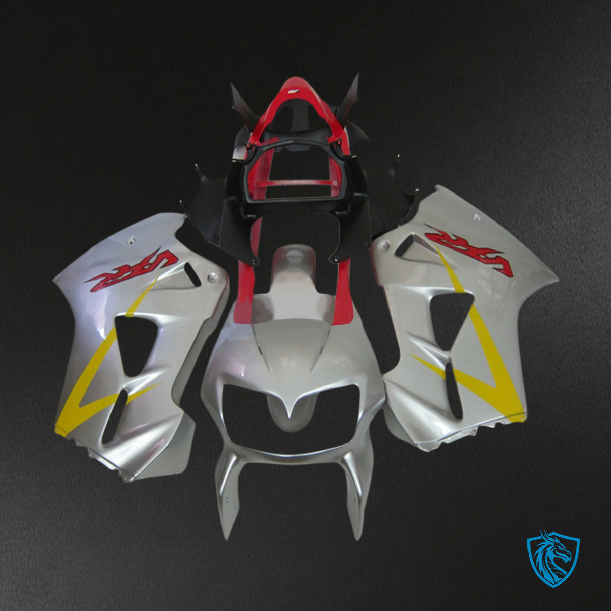 Honda VFR800 (2002-2013) Gray & Red - Fairing Kit