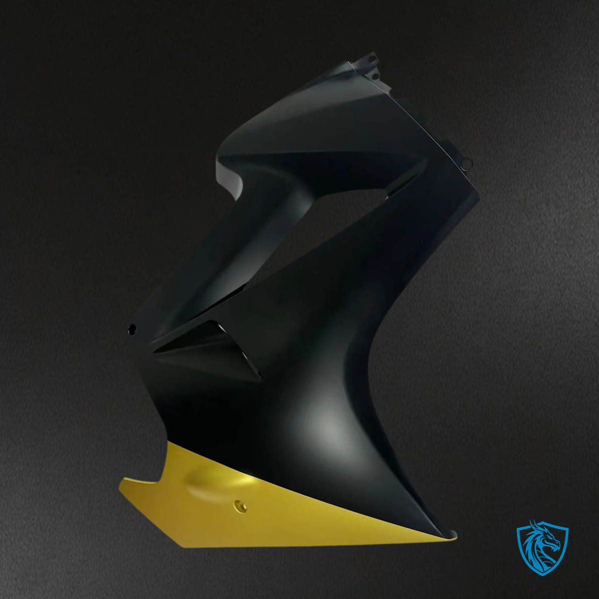 Honda VFR800 (2002-2013) Black & Gold ABS Fairing Kit - Upper Fairing View