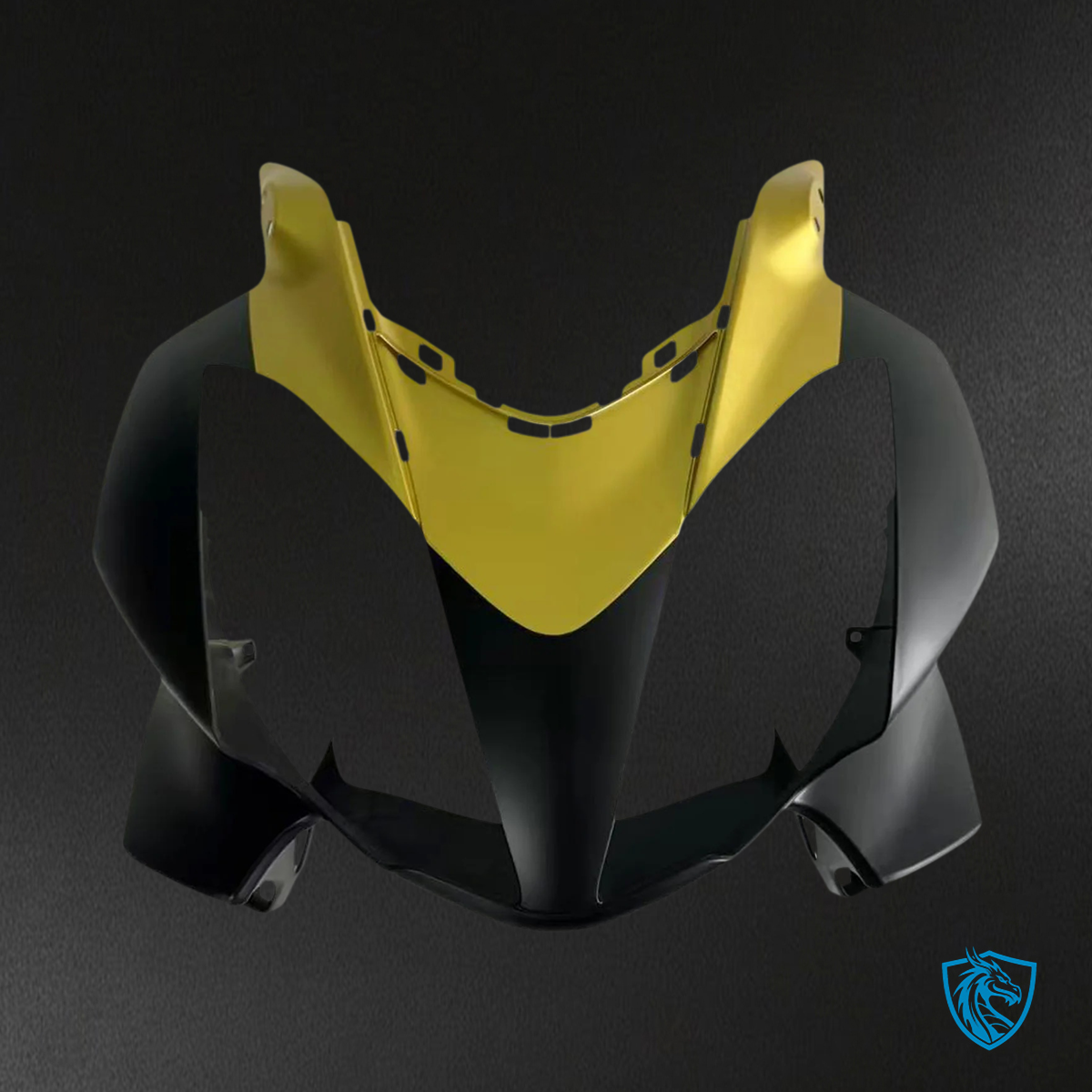 Honda VFR800 (2002-2013) Black & Gold ABS Fairing Kit - Side Panel View