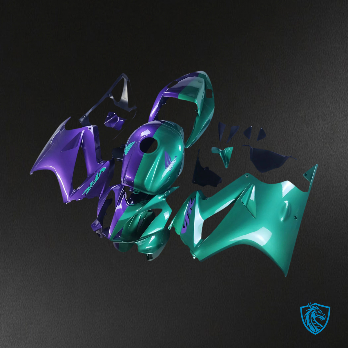 Honda VFR800 (2002-2013) Purple Blue & green - Fairing Kit