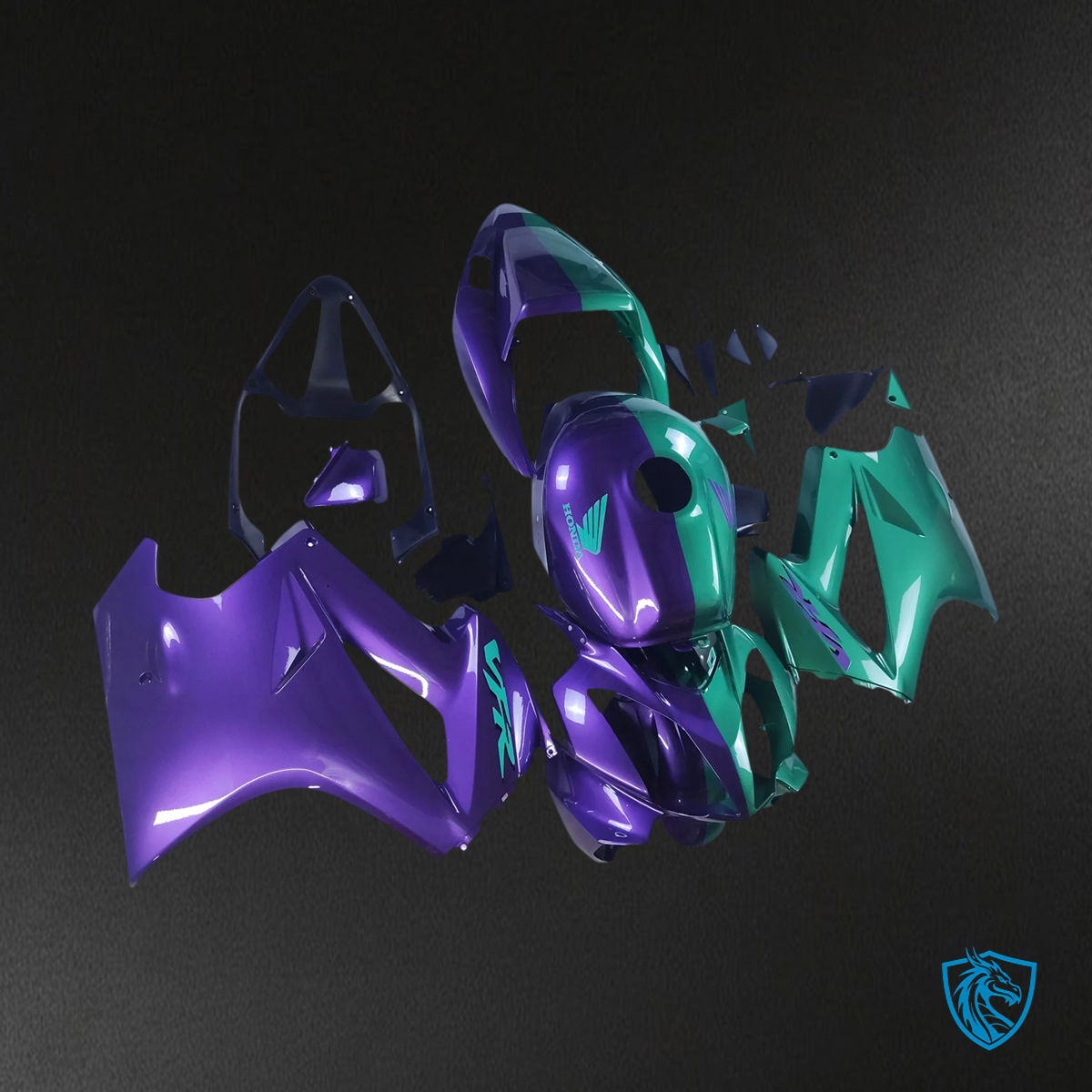 Honda VFR800 (2002-2013) Purple Blue & green - Fairing Kit