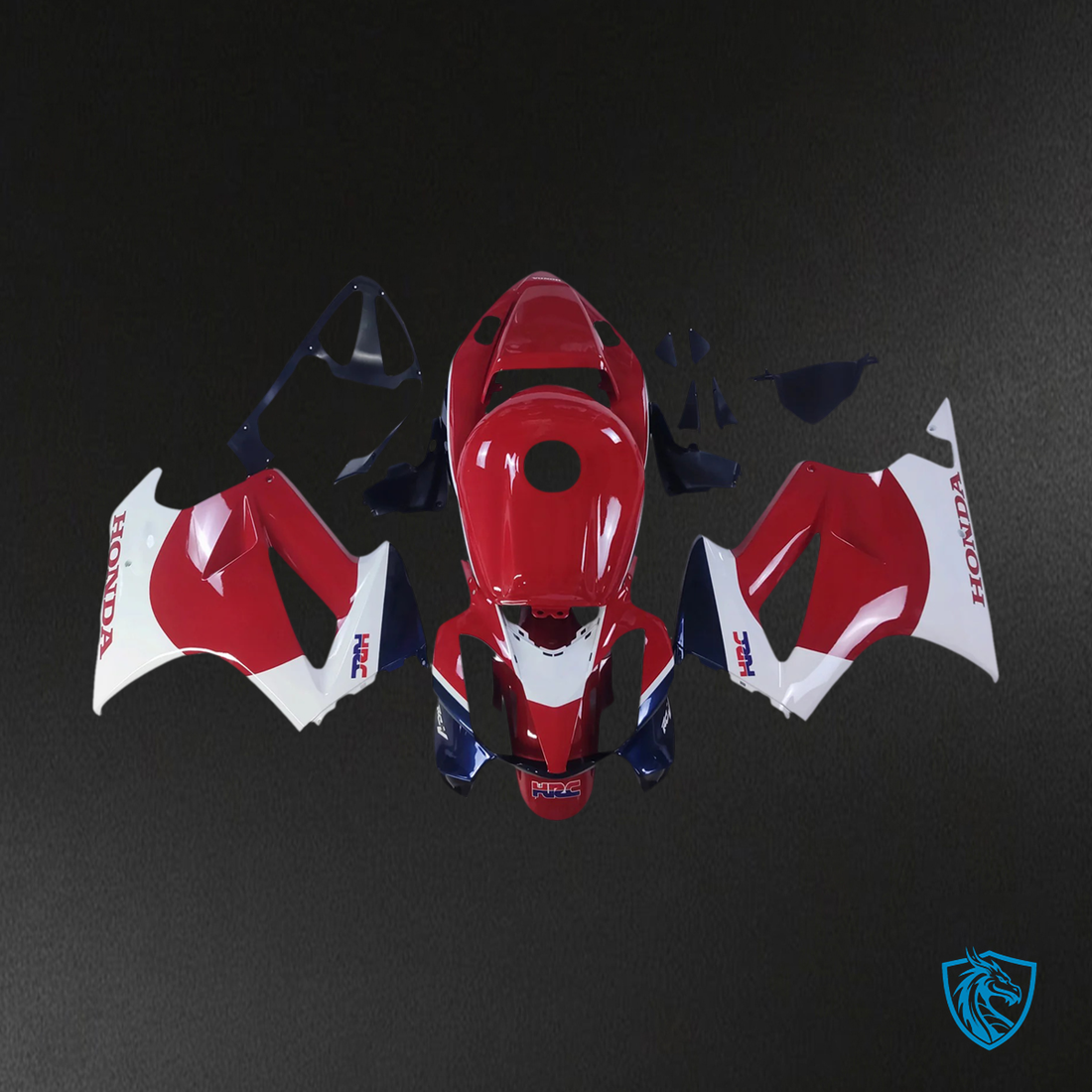 Honda VFR800 (2002-2013) Red White & Black - Fairing Kit