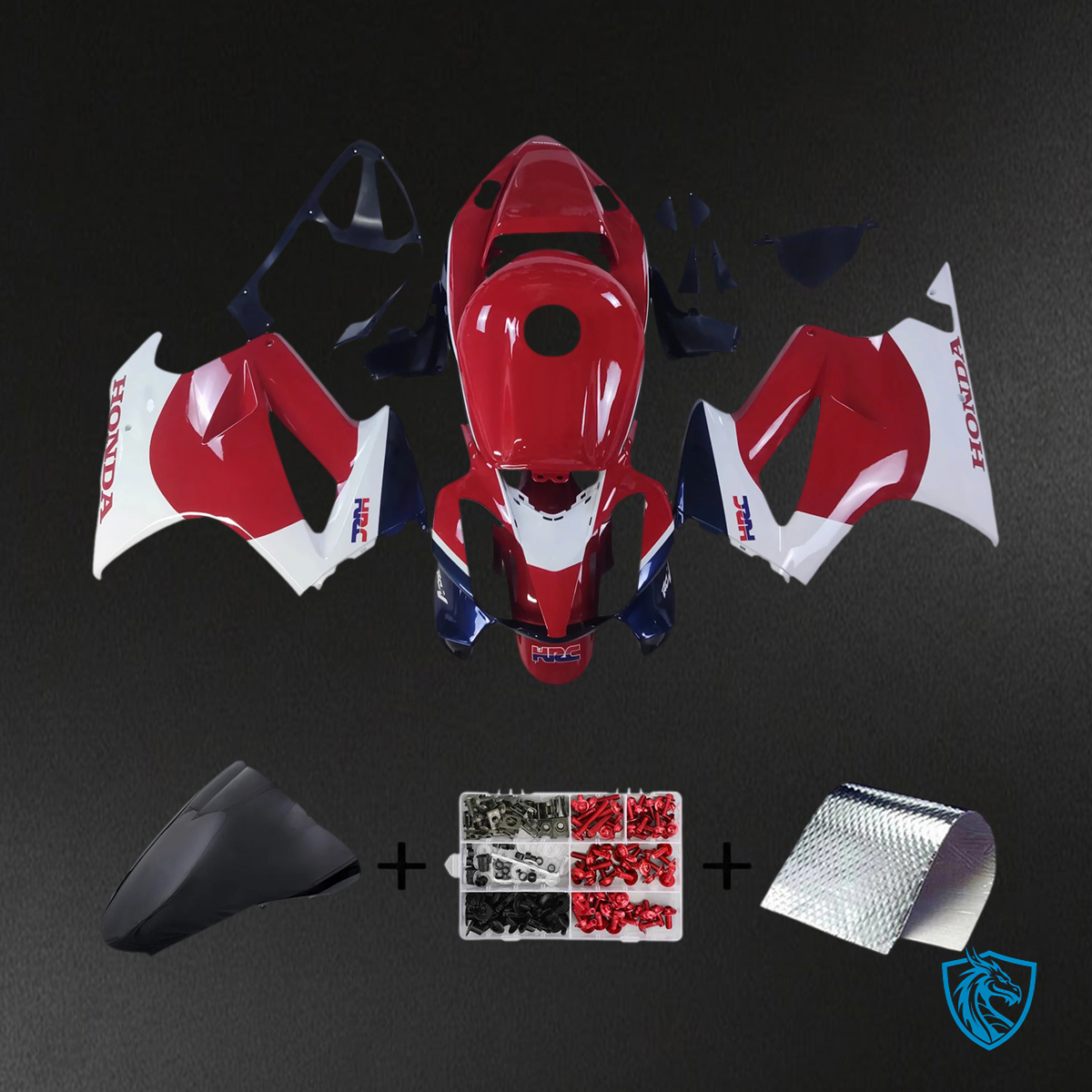 Honda VFR800 (2002-2013) Red White & Black - Fairing Kit