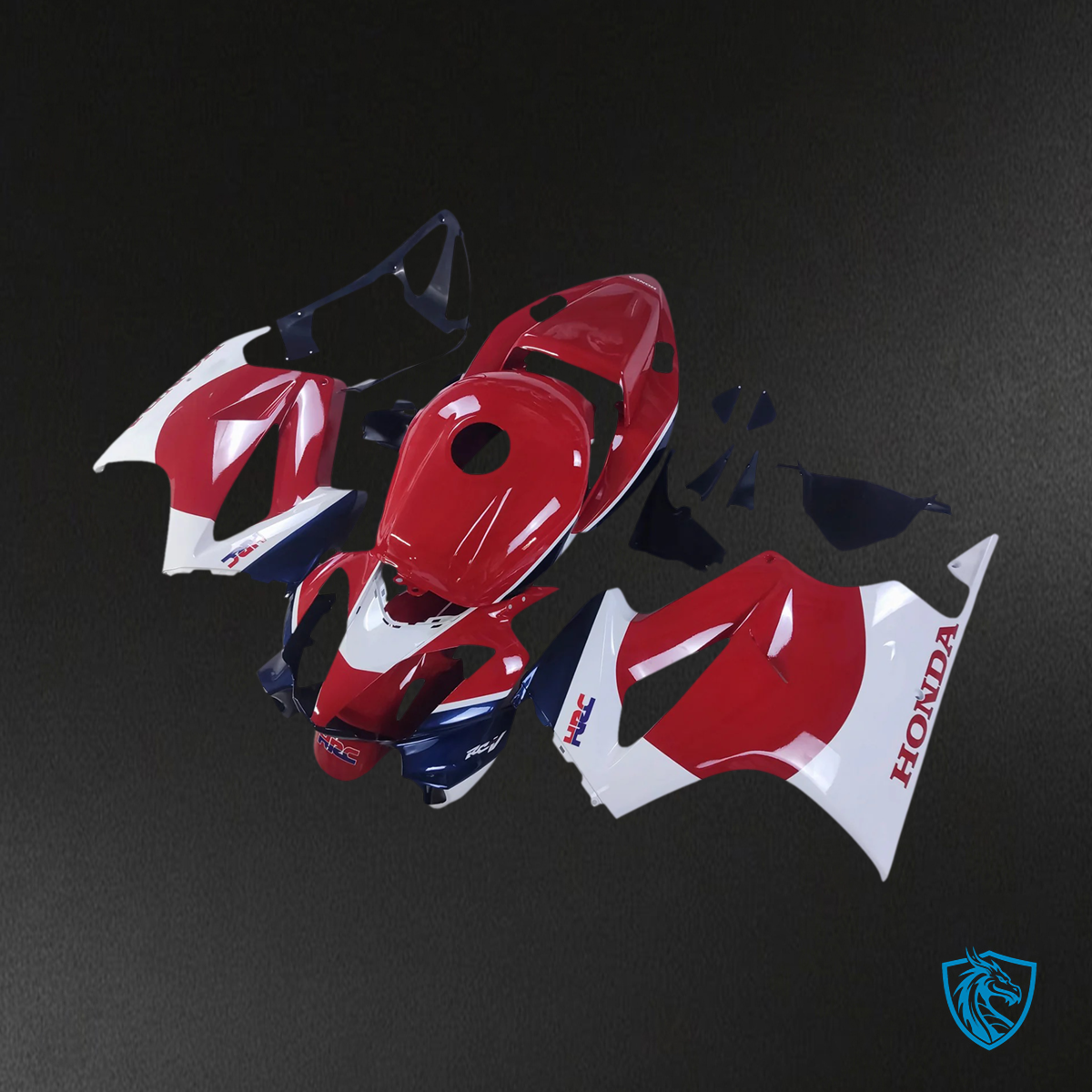 Honda VFR800 (2002-2013) Red White & Black - Fairing Kit
