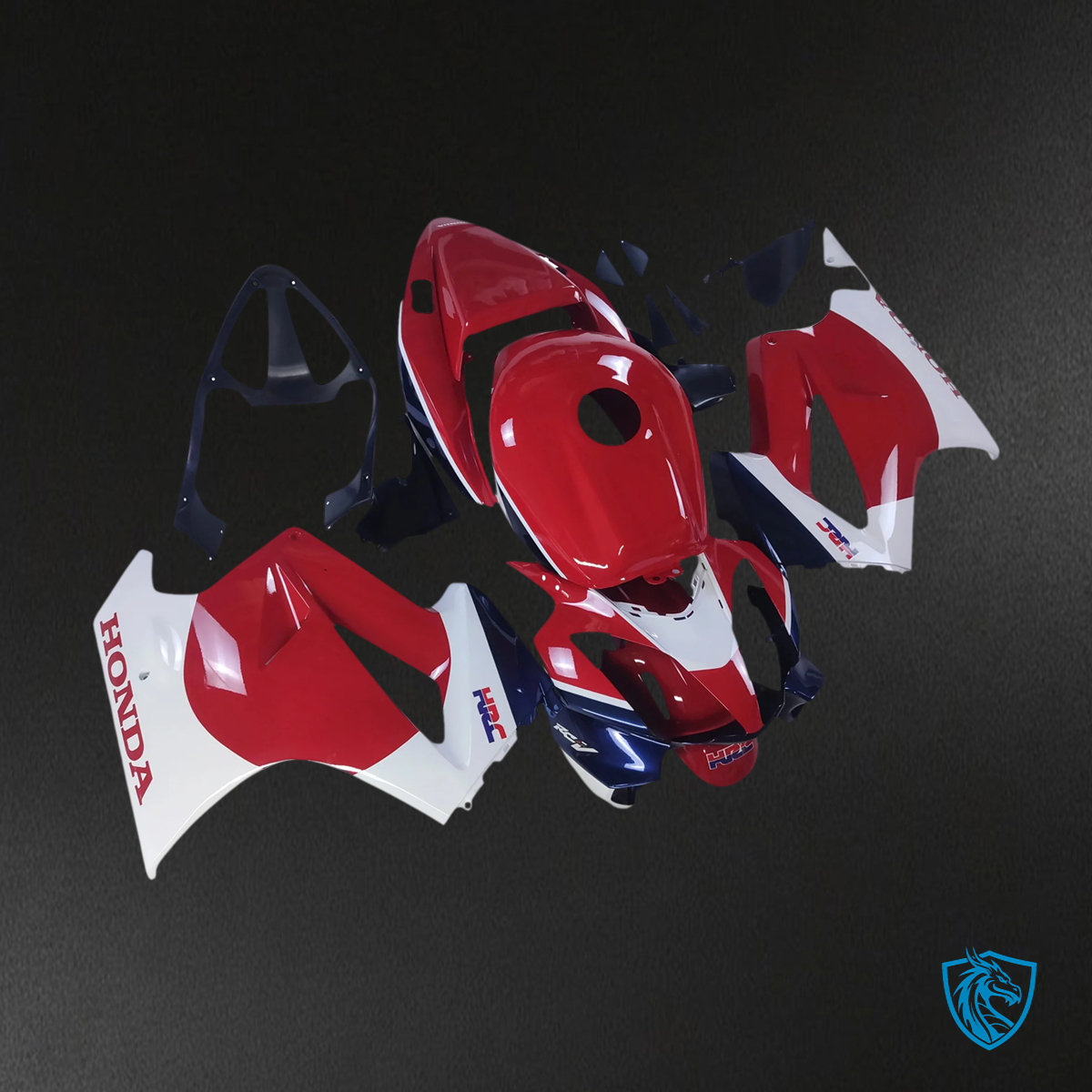 Honda VFR800 (2002-2013) Red White & Black - Fairing Kit