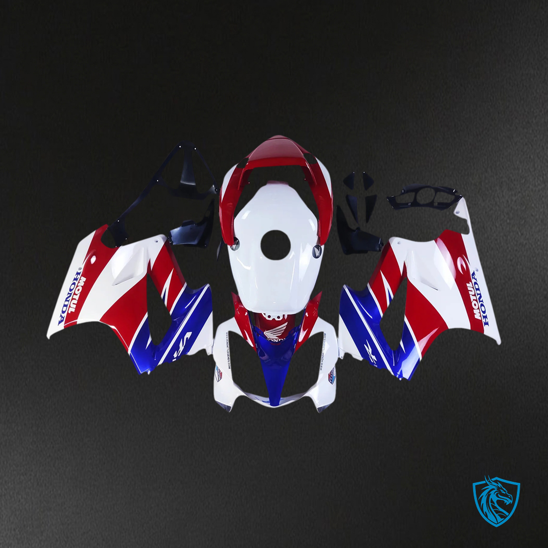 Honda VFR800 (2002-2013) White Red Black & Blue - Fairing Kit