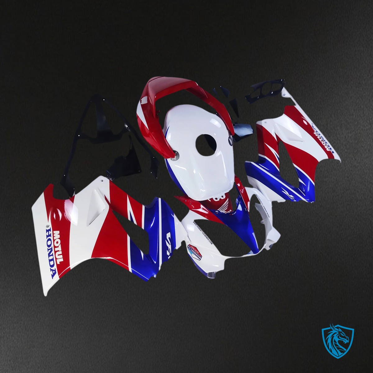 Honda VFR800 (2002-2013) White Red Black & Blue - Fairing Kit