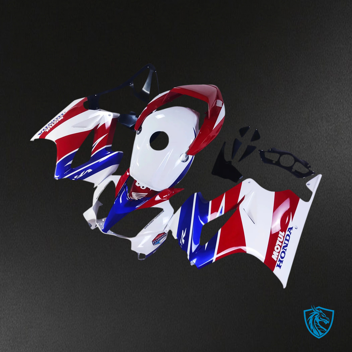 Honda VFR800 (2002-2013) White Red Black & Blue - Fairing Kit