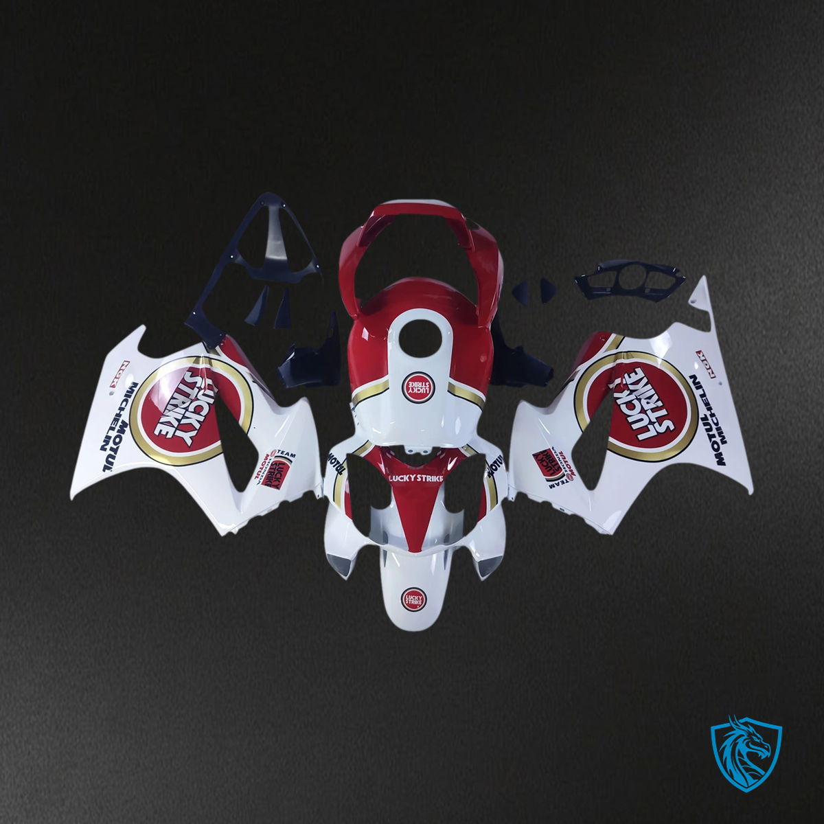 Honda VFR800 (2002-2013) White & Red - Fairing Kit