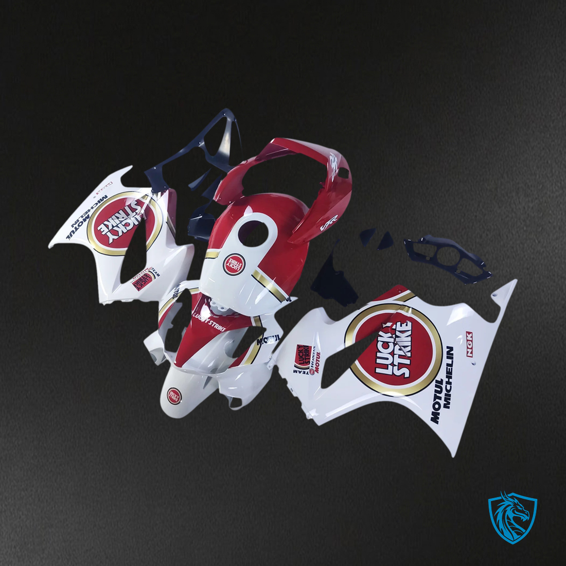 Honda VFR800 (2002-2013) White & Red - Fairing Kit