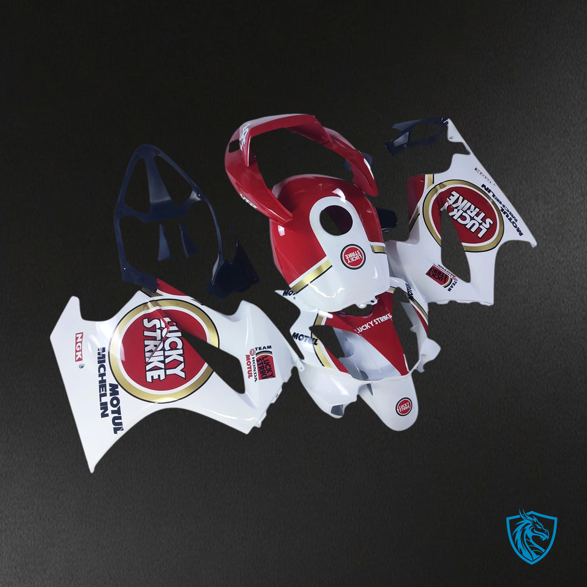 Honda VFR800 (2002-2013) White & Red - Fairing Kit