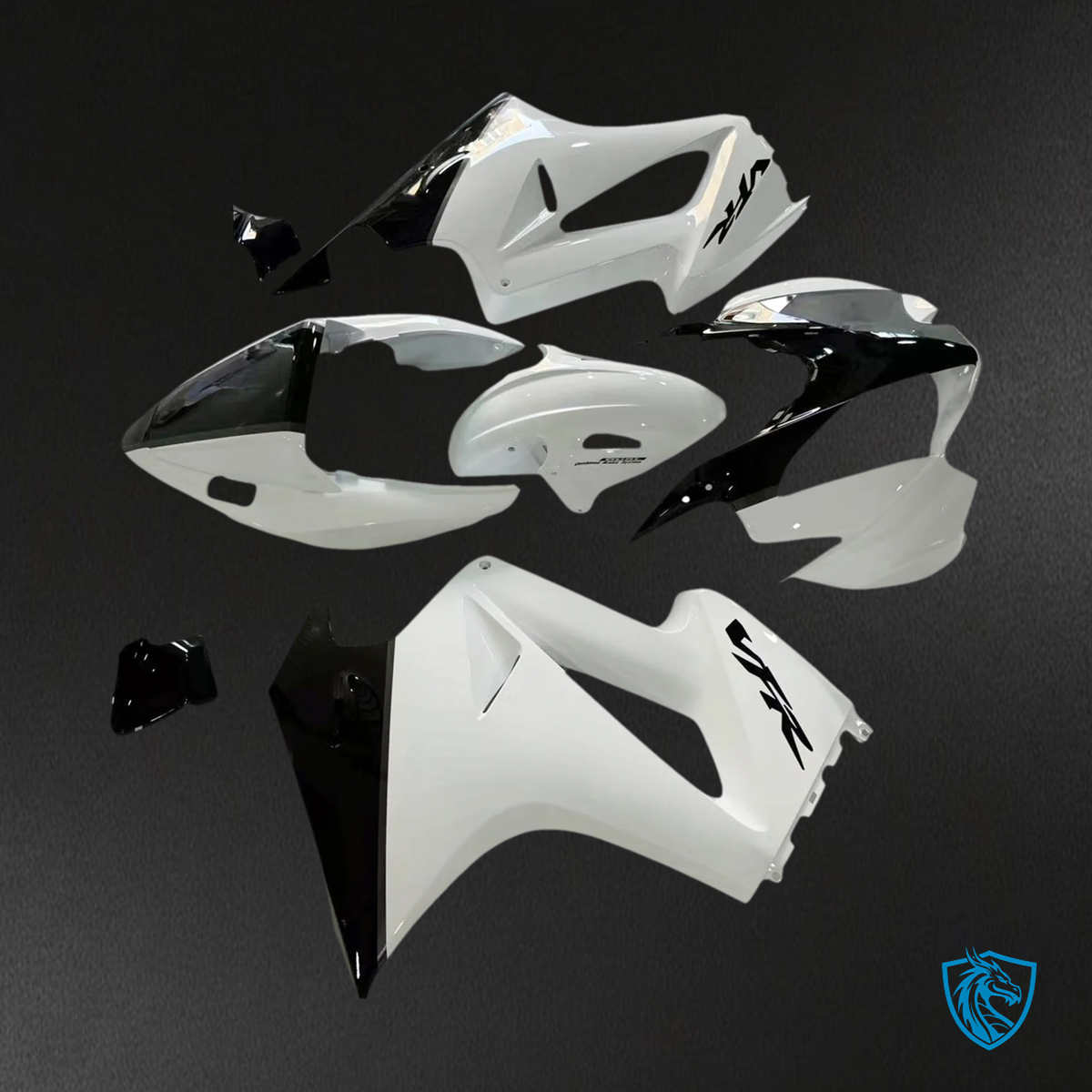 Honda VFR800 (2002-2013) White & Black - Fairing Kit