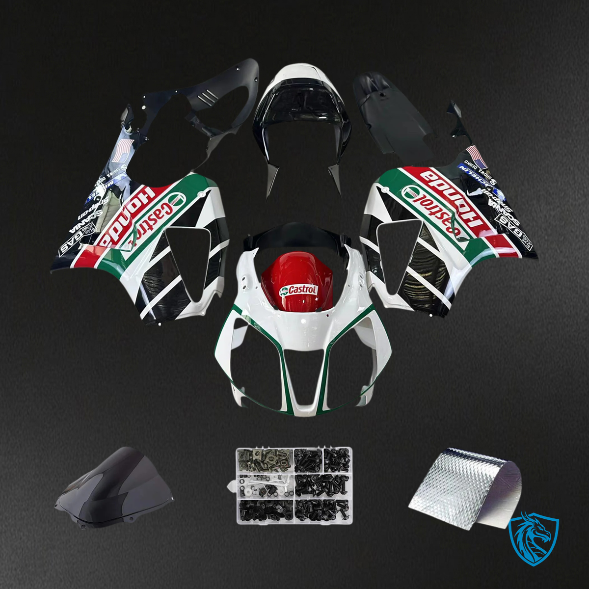 Honda VTR1000 RC51 (2000-2006) Multicolor Castrol - Fairing Kit