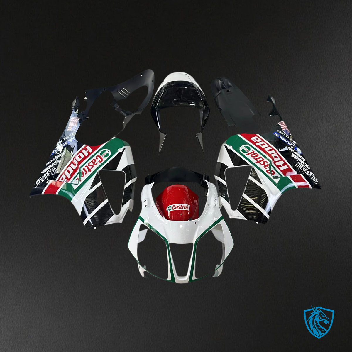 Honda VTR1000 RC51 (2000-2006) Multicolor Castrol - Fairing Kit
