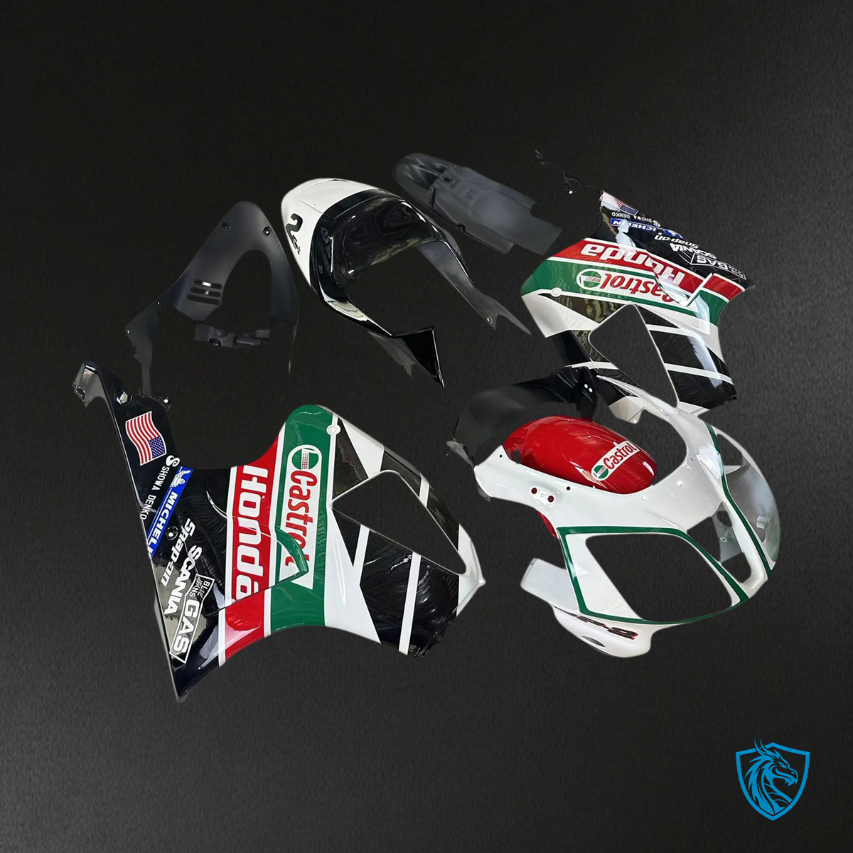 Honda VTR1000 RC51 (2000-2006) Multicolor Castrol - Fairing Kit