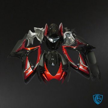 Suzuki GSXR600/750 (2006-2007) Red & Logos Black - MERGEment Motorcycle Fairings Kit