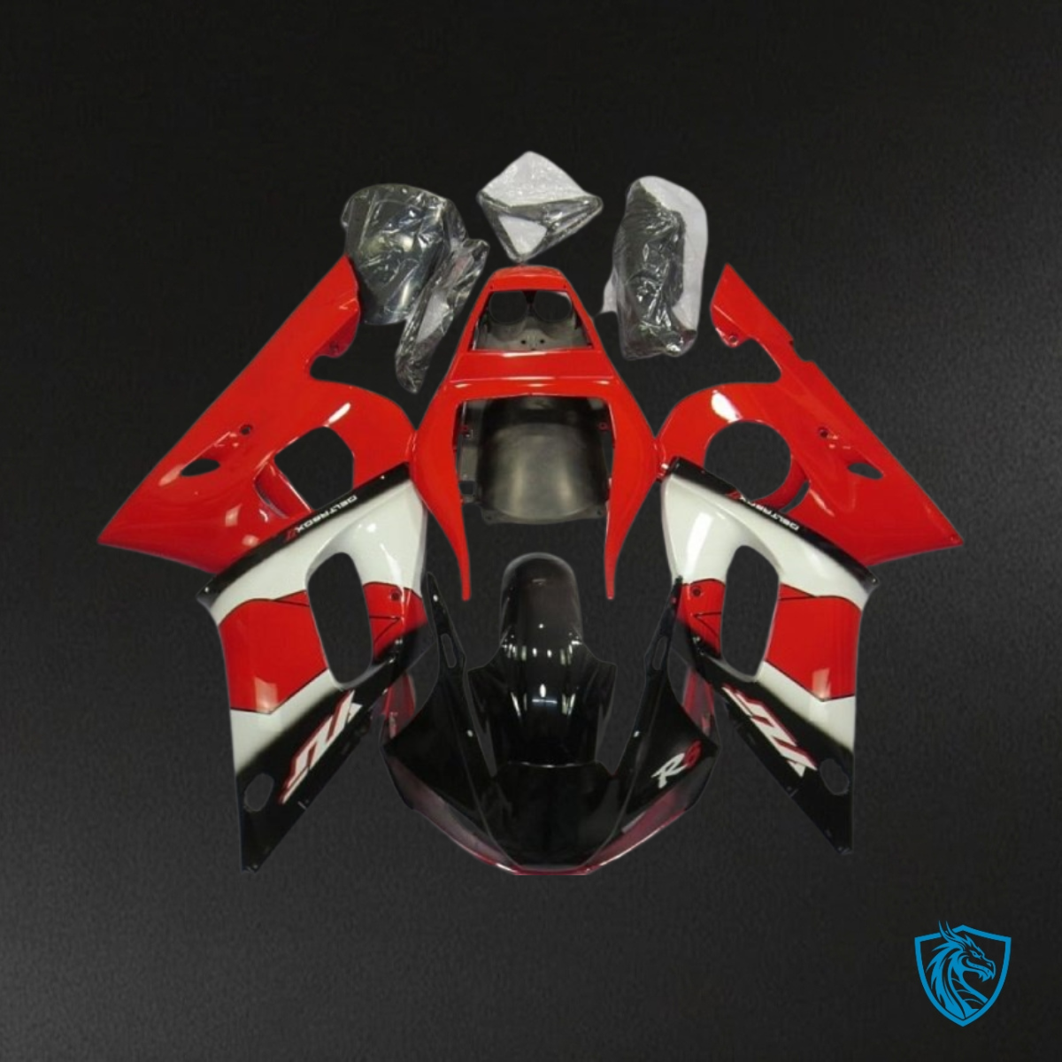 Yamaha YZF R6 (1999-2002) Red, White & Black Fairing Kit - Aftermarket ABS Bodywork