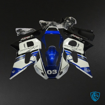 Yamaha YZF R6 (1999-2002) Blue & White Fairings Kit | ABS Bodywork