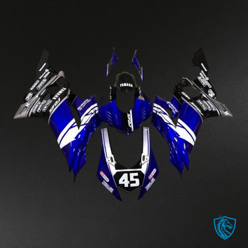 Yamaha YZF R6 (2017-2019) Blue, Black & White with Logos - Custom ABS Fairing Kit