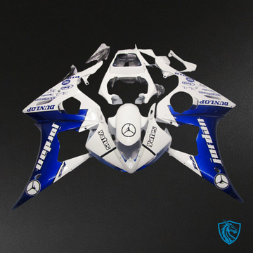 Yamaha YZF R6 (2004-2005) Blue & White - Custom ABS Fairing Kit