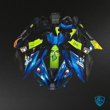 Yamaha YZF R6 (2006-2007) Black & Blue Shark Fairings Kit | ABS Bodywork