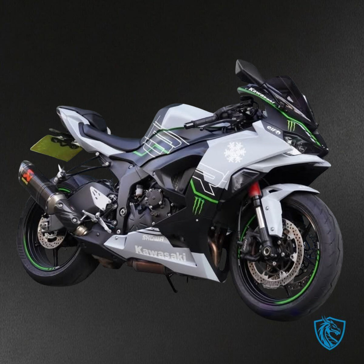 Kawasaki ZX-6R ZX636 (2023–2024) Matte Gray & Black Fairings Kit - Aftermarket ABS Bodywork