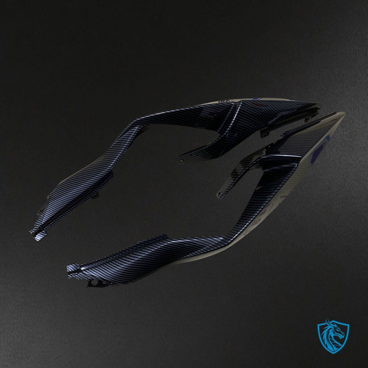 Kawasaki ZX-6R ZX636 (2019–2020) Gray & Black Carbon Fiber Fairings Kit - Aftermarket ABS Bodywork