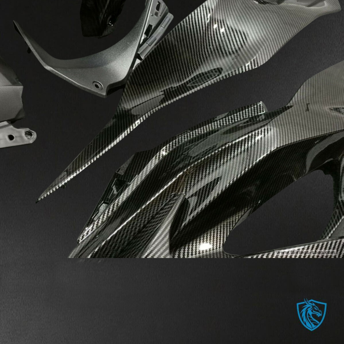 Kawasaki ZX-6RZX636 (2019-2020) Black Carbon Fiber - Custom ABS Fairing Kit