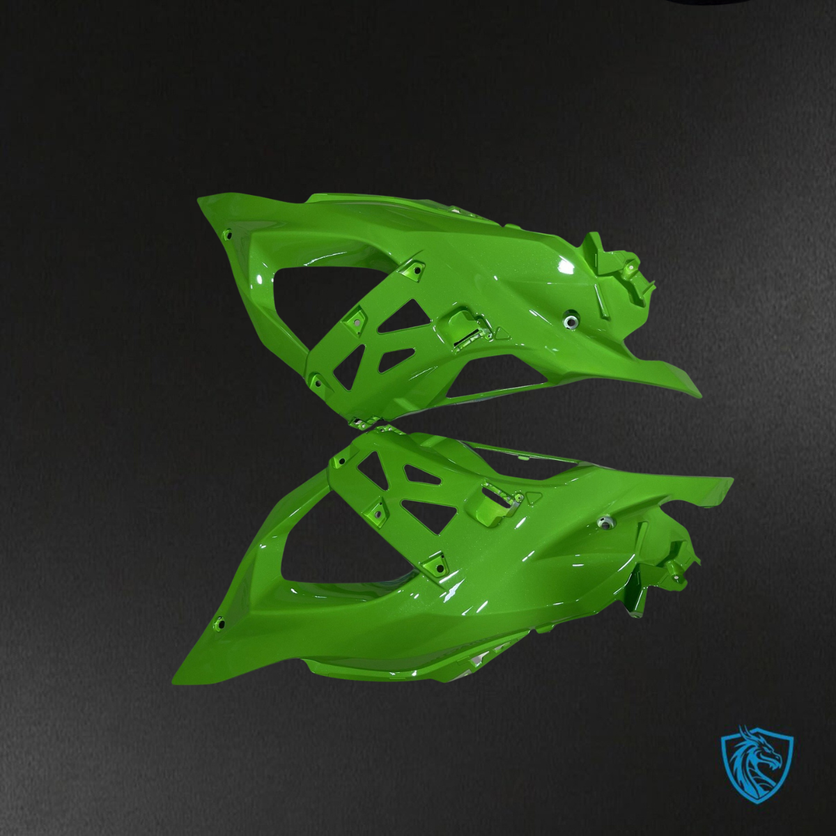 Kawasaki ZX-6R ZX636 (2023–2024) Glossy Green, Blue & White - Custom ABS Fairing Kit