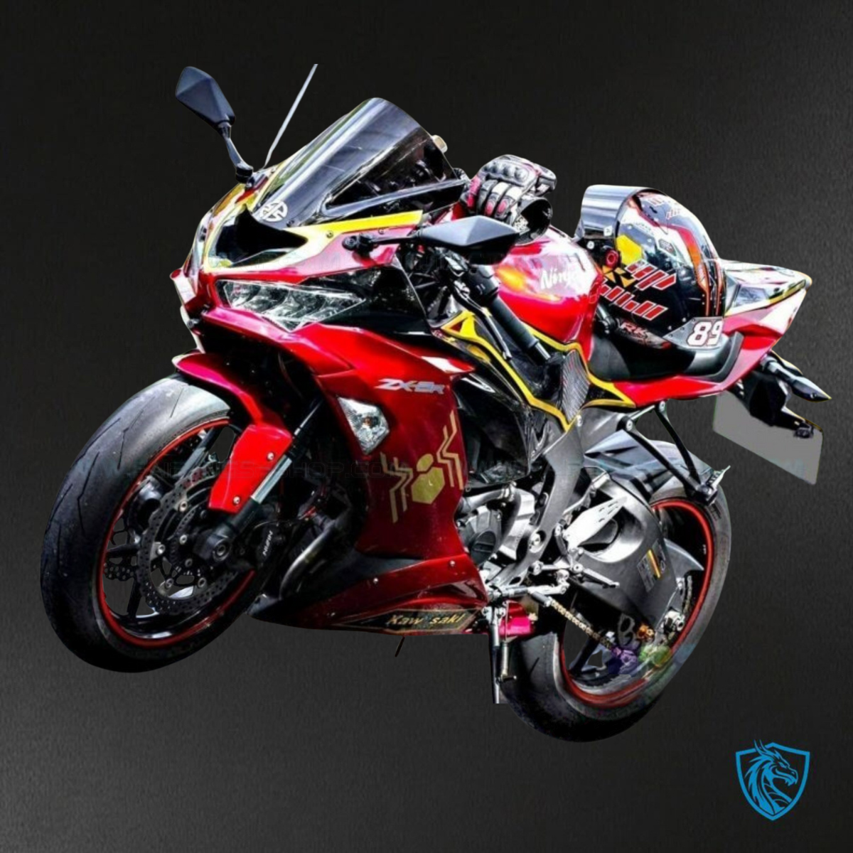 Kawasaki ZX-6R ZX636 (2019-2020) Glossy Red & Black Fairings Kit - Aftermarket ABS Bodywork