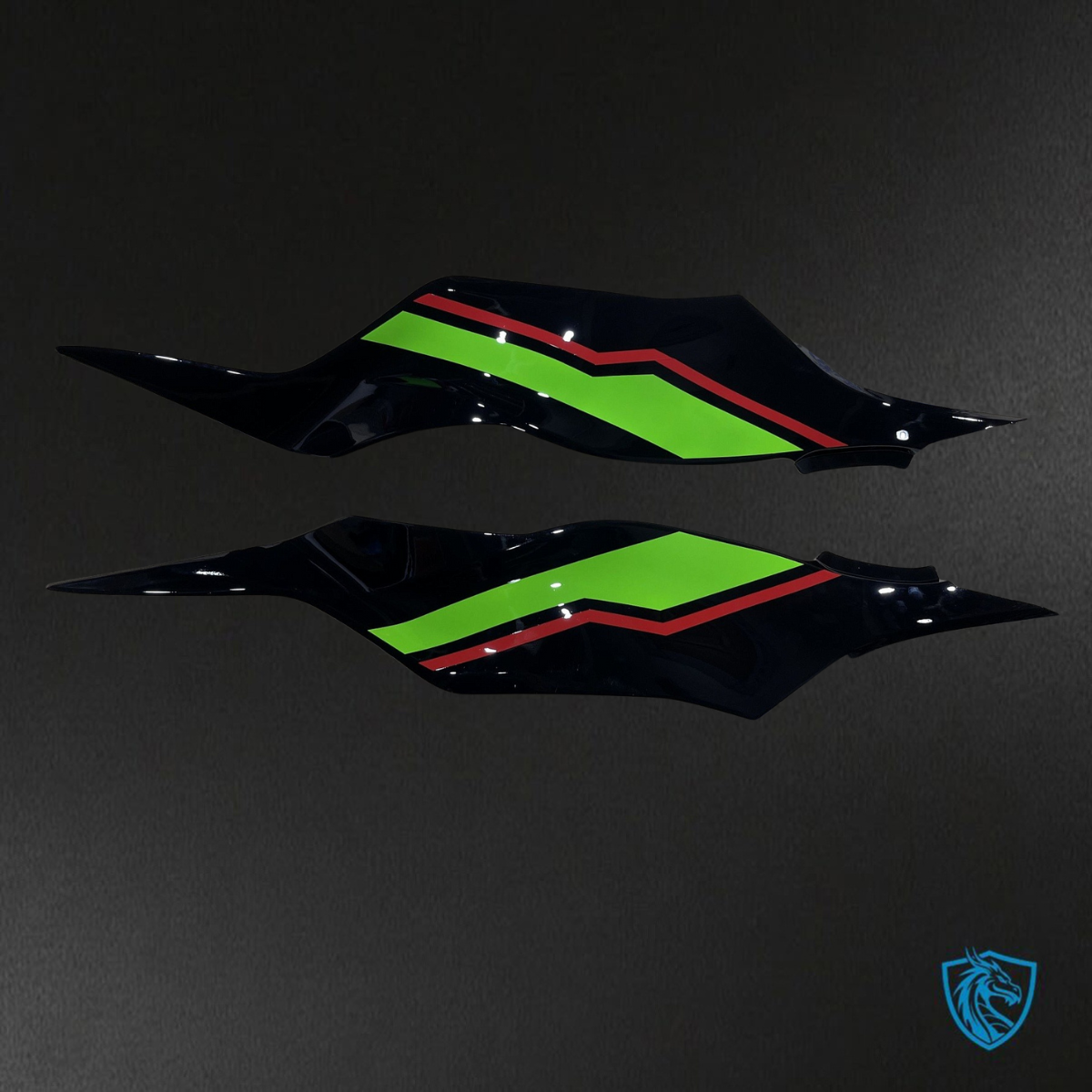 Kawasaki ZX-6R ZX636 (2019–2020) Black & Green Fairings Kit - Aftermarket ABS Bodywork