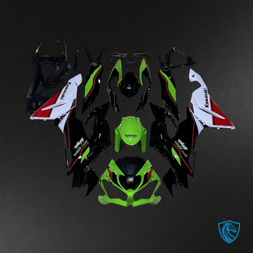 Kawasaki ZX-6R ZX636 (2019–2020) Black & Green Fairings Kit - Aftermarket ABS Bodywork