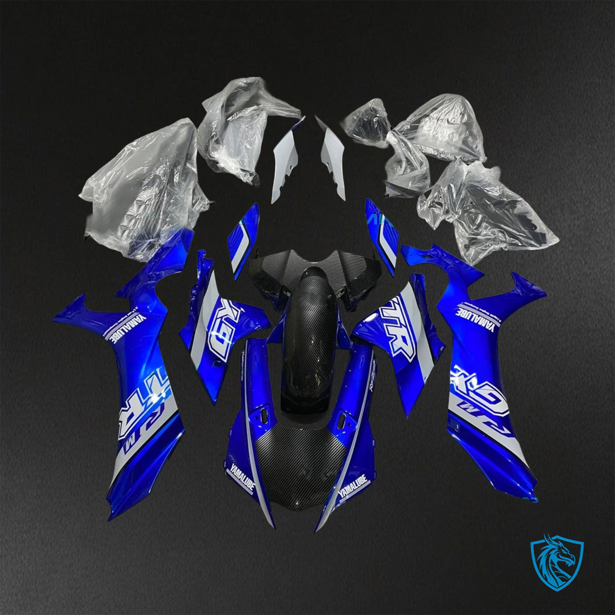 Kawasaki Ninja ZX-10R (2021-2023) Glossy Blue & White Fairing Kit - ABS Bodywork