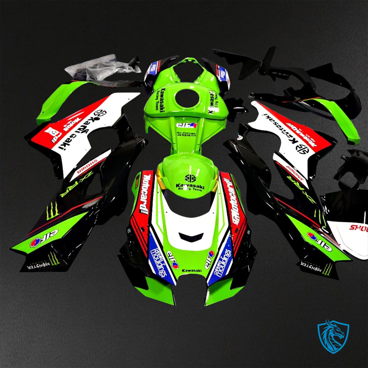 Kawasaki Ninja ZX-10R (2021-2023) Green, Red & White ABS Bodywork - Fairings Kit