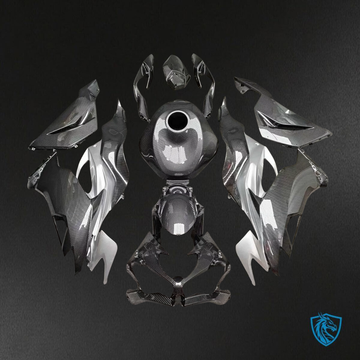 Kawasaki ZX-6RZX636 (2019-2020) Black & Silver Carbon Fiber ABS Bodywork - Fairings Kit