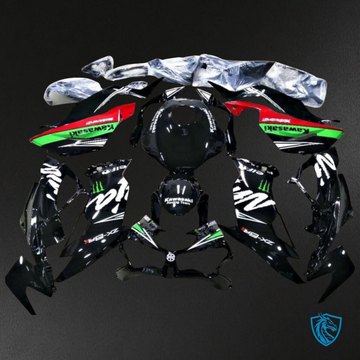 Kawasaki ZX-6R ZX636 (2019-2020) Black & Green Fairings Kit - Aftermarket ABS Bodywork