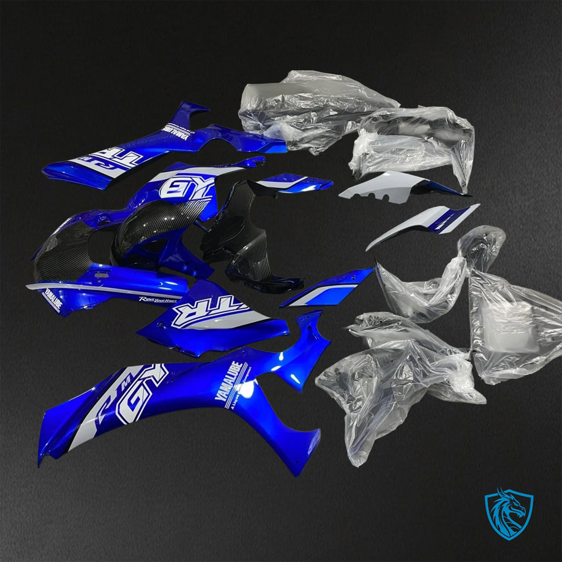 Kawasaki Ninja ZX-10R (2021-2023) Glossy Blue & White Fairing Kit - ABS Bodywork