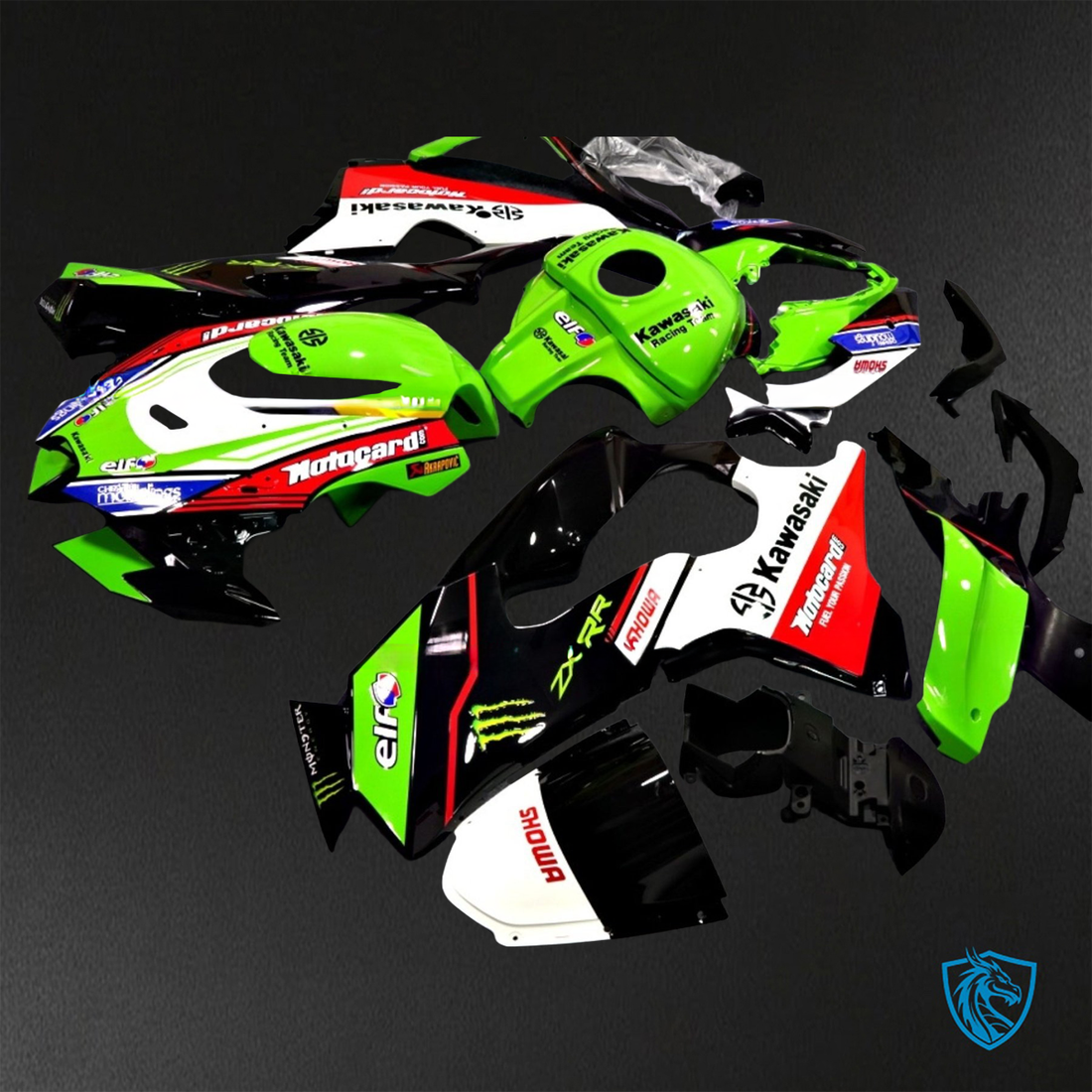 Kawasaki Ninja ZX-10R (2021-2023) Green, Red & White ABS Bodywork - Fairings Kit